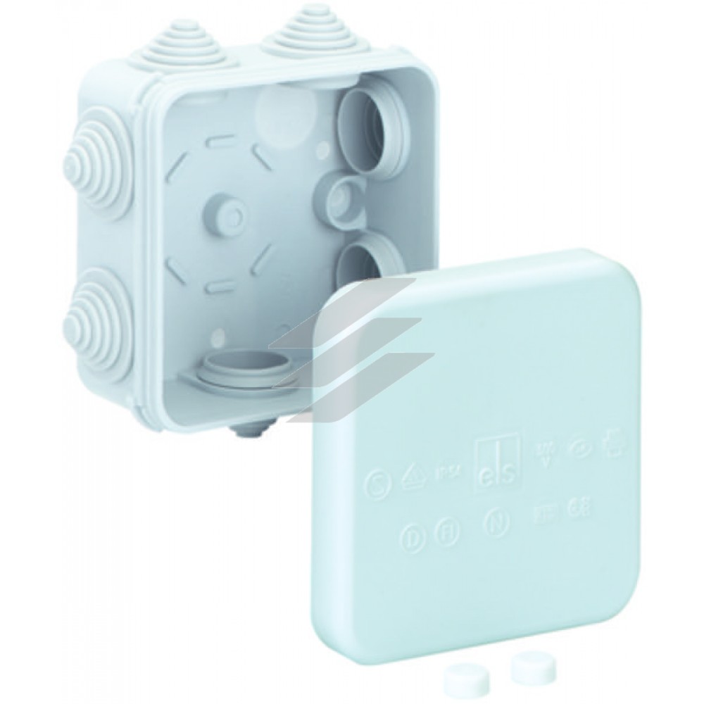 Розподільча коробка HP 90 (90х90х45мм), порожня, 7 ступінчастих вводів (3.5-20.5мм), IP55, Spelsberg